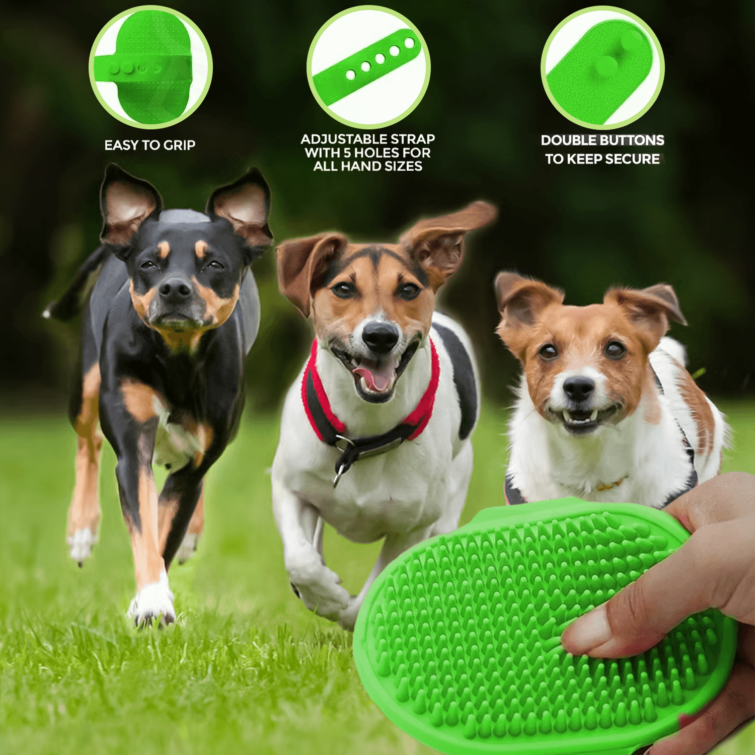 Pet Hair Remover Brush - Dog Grooming Mitt Pet Glove Brush | Cat Fur Hair Remover Deshedding Hand Massage Hair Care - Tophatter Daily Deals