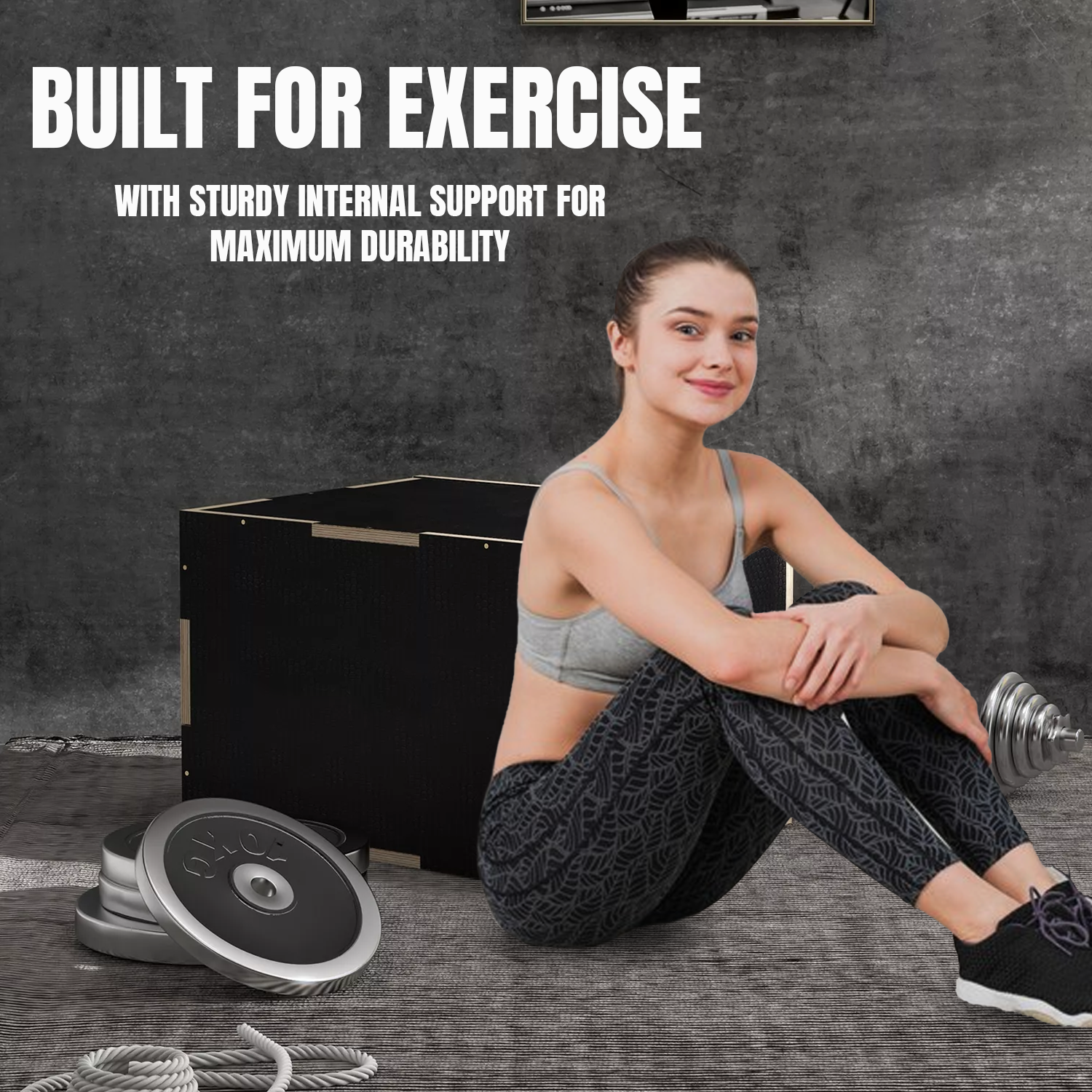 Plyometrics Jump Box – 3-in-1 Wooden Plyo Box for Explosive Training & HIIT Workouts Exercise & Fitness - Tophatter Daily Deals