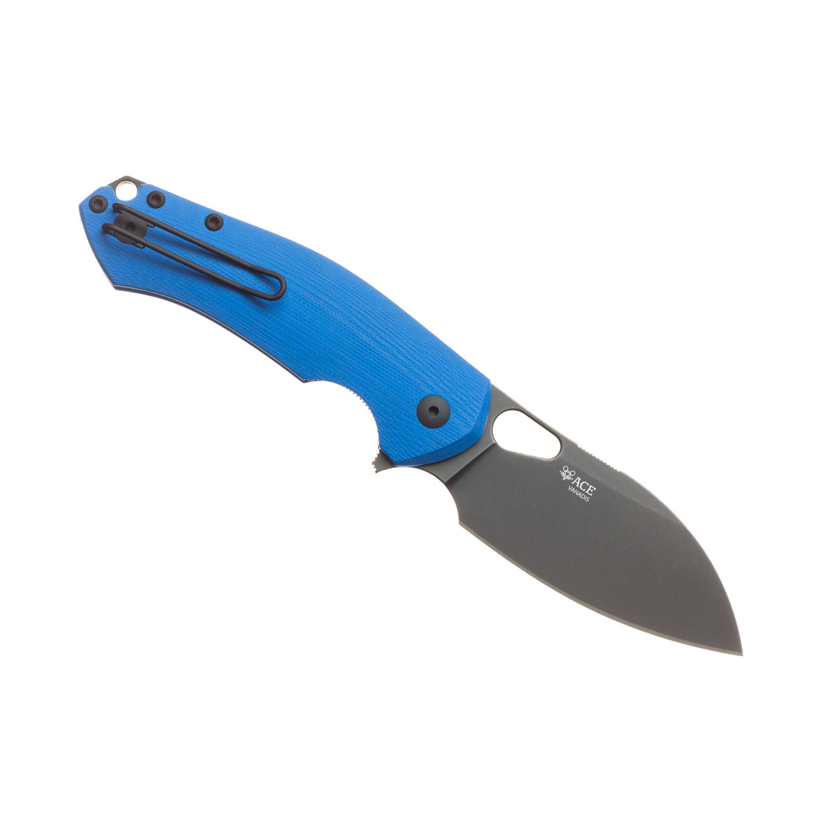 GiantMouse ACE Biblio XL - Blue G10 - Blackwashed Vanadis 4E Steel Collectors - Tophatter Daily Deals