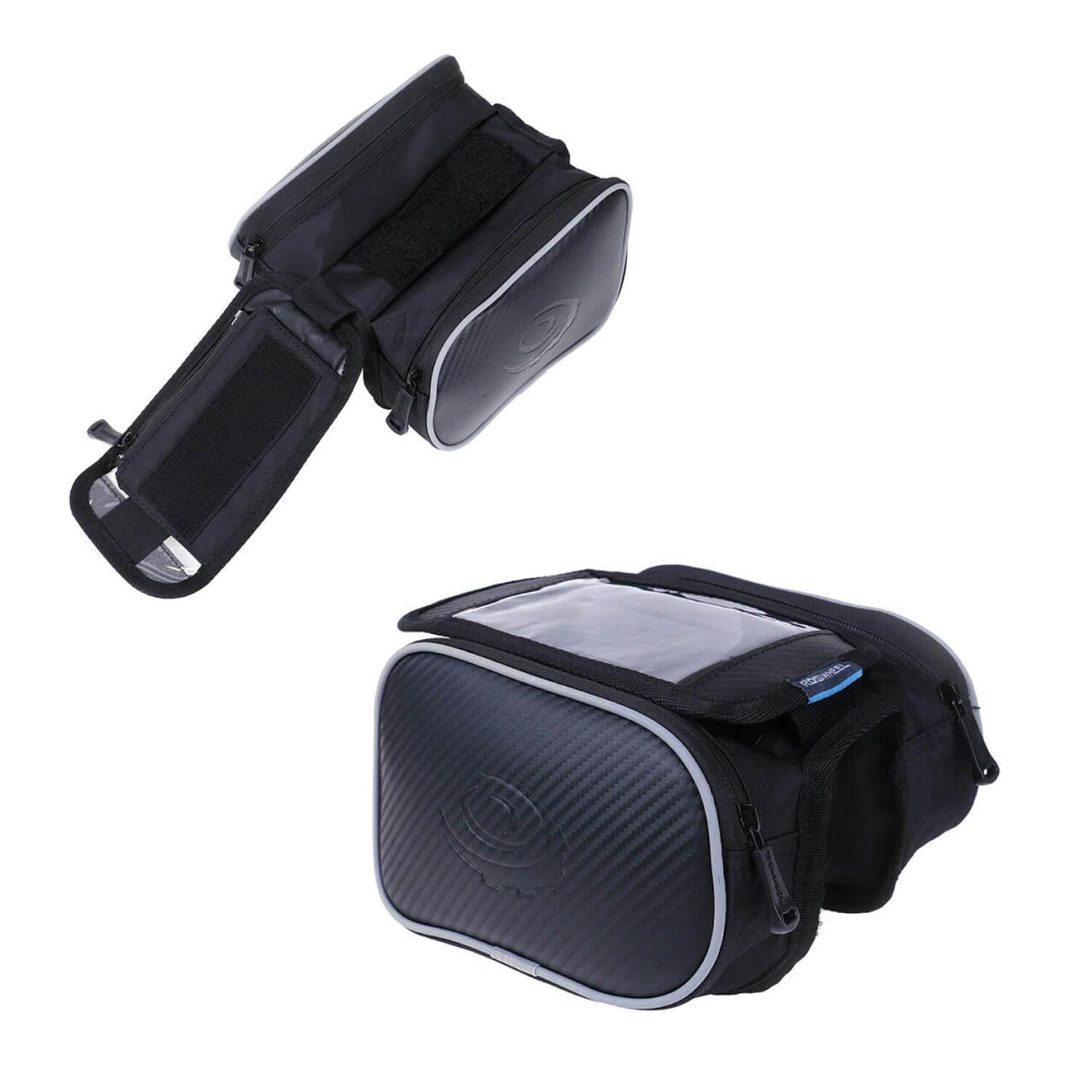 Top Tube Cycle Bags - Bicycle Front Top Tube Frame Double Bag - Bike Frame Bag Bike Top Tube Bag Bolt-on Mountain & Cycling - Tophatter Daily Deals