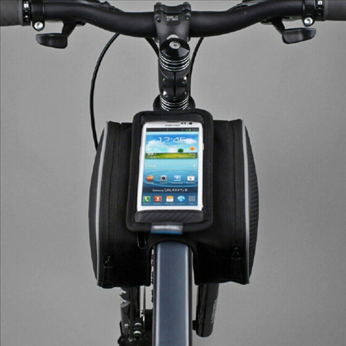 Top Tube Cycle Bags - Bicycle Front Top Tube Frame Double Bag - Bike Frame Bag Bike Top Tube Bag Bolt-on Mountain & Cycling - Tophatter Daily Deals