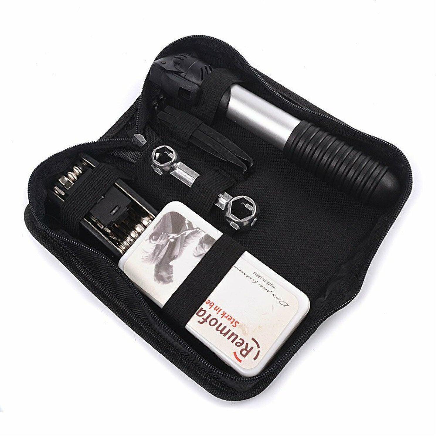 Bicycle Tool Kit - Bicycle Repair Tool Kit, 16 in 1 Multifunction Tool, Tire Levers, Self Adhesive Tyre Tube Patch Include Cycling - Tophatter Daily Deals