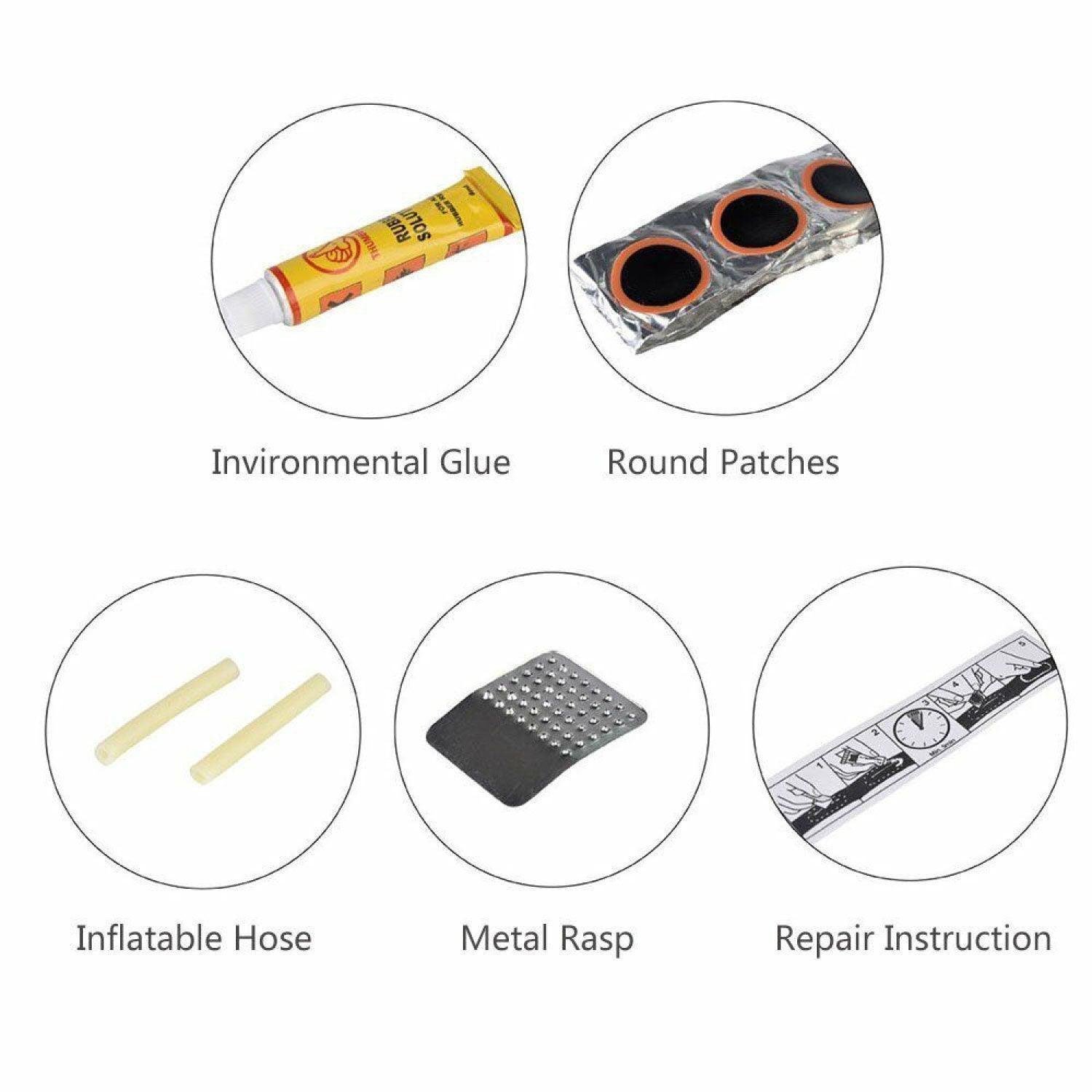 Bicycle Tool Kit - Bicycle Repair Tool Kit, 16 in 1 Multifunction Tool, Tire Levers, Self Adhesive Tyre Tube Patch Include Cycling - Tophatter Daily Deals