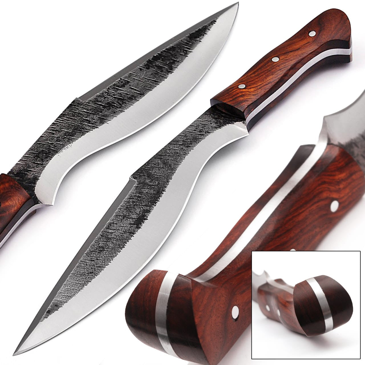 Big Game Hunter Full Tang Outdoor Kukri Machete Hunting Knife Knives - Tophatter Daily Deals