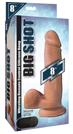 Big Shot 8 Inch Vibrating Wireless Silicone Dildo with Balls and Suction Cup Base > Vibrators > Realistic Vibrators - Tophatter Daily Deals