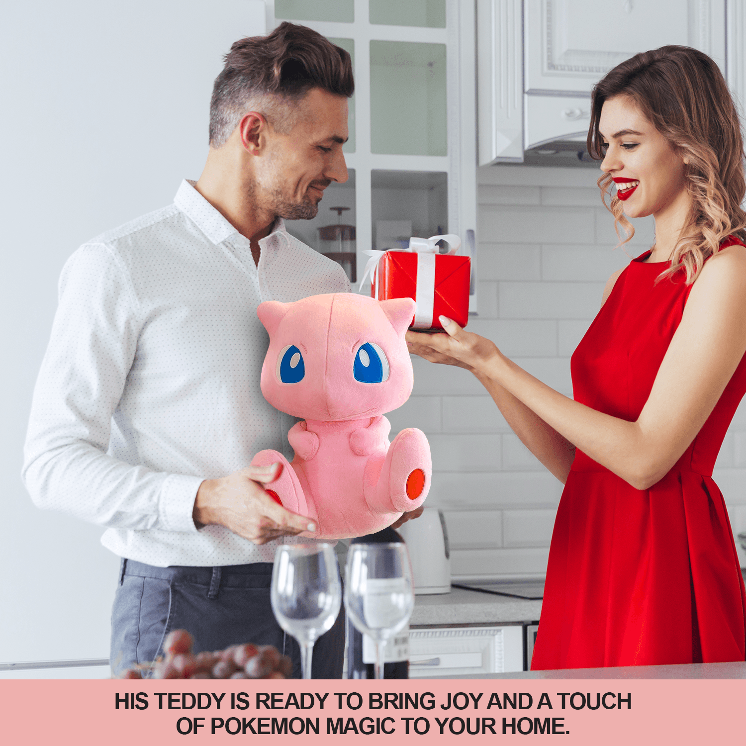 Pokemon Plush Mew - 35CM Big Size Stuffed Toy Teddy Anime valentines - Tophatter Daily Deals