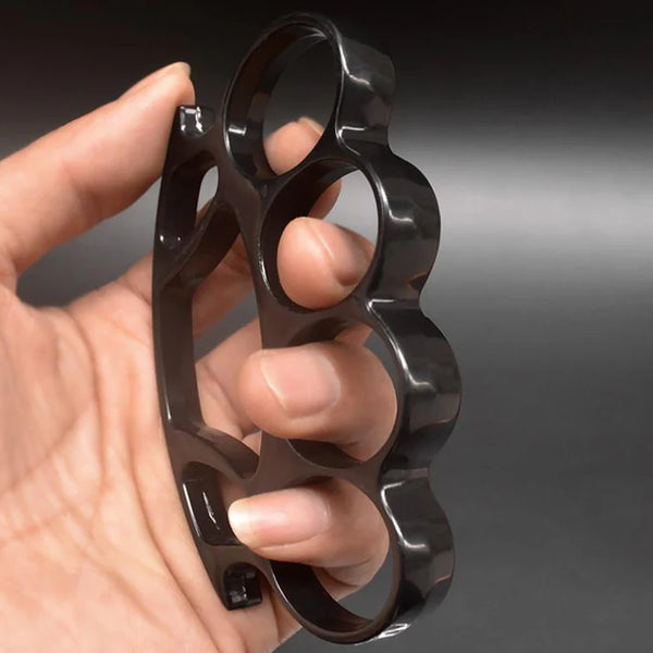 Self-defense portable brass knuckles Black - Tophatter Daily Deals