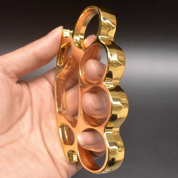 Self-defense portable brass knuckles Gold - Tophatter Daily Deals