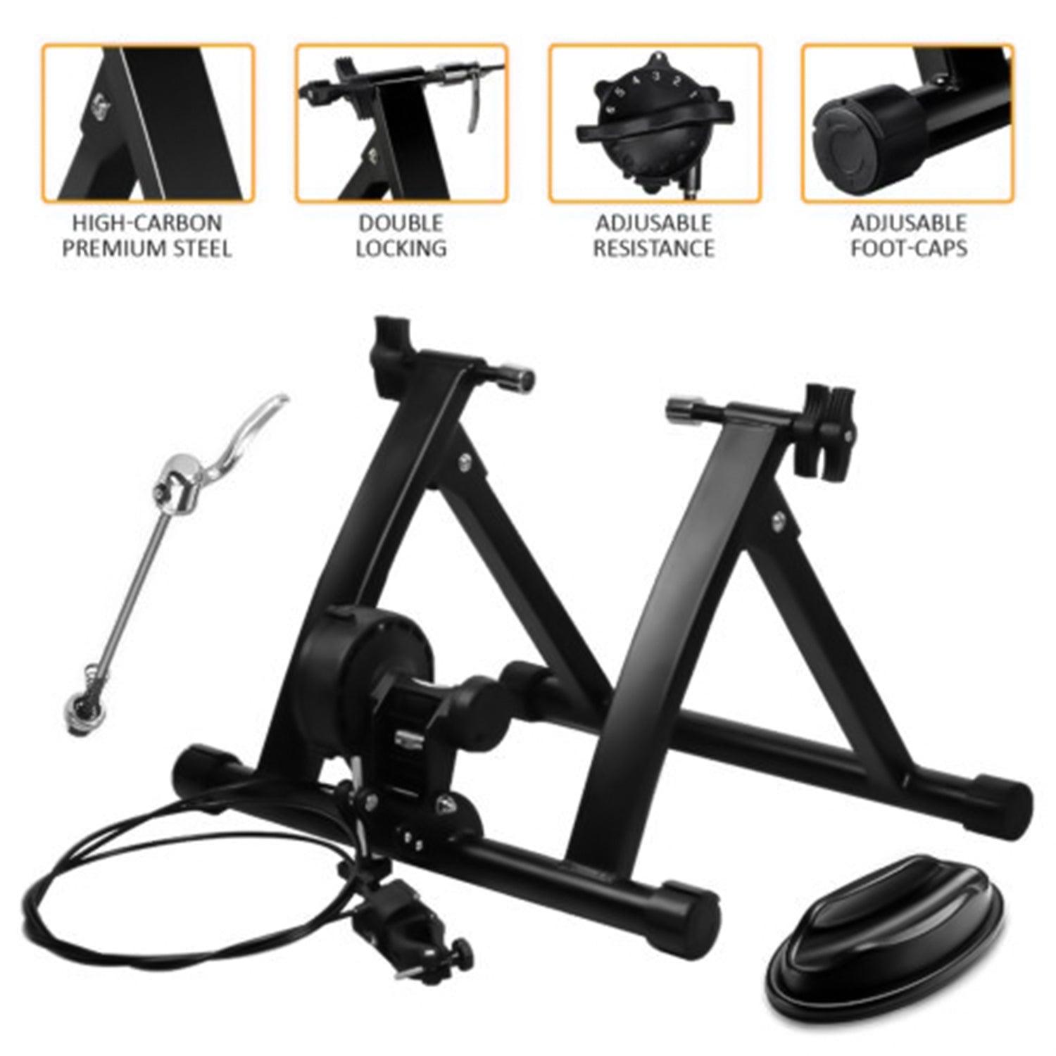 Indoor Bike Trainer Stand UK - Indoor Exercise Bike Trainer Stand Portable Magnetic 6 Level Resistance Training Exercise & Fitness - Tophatter Daily Deals