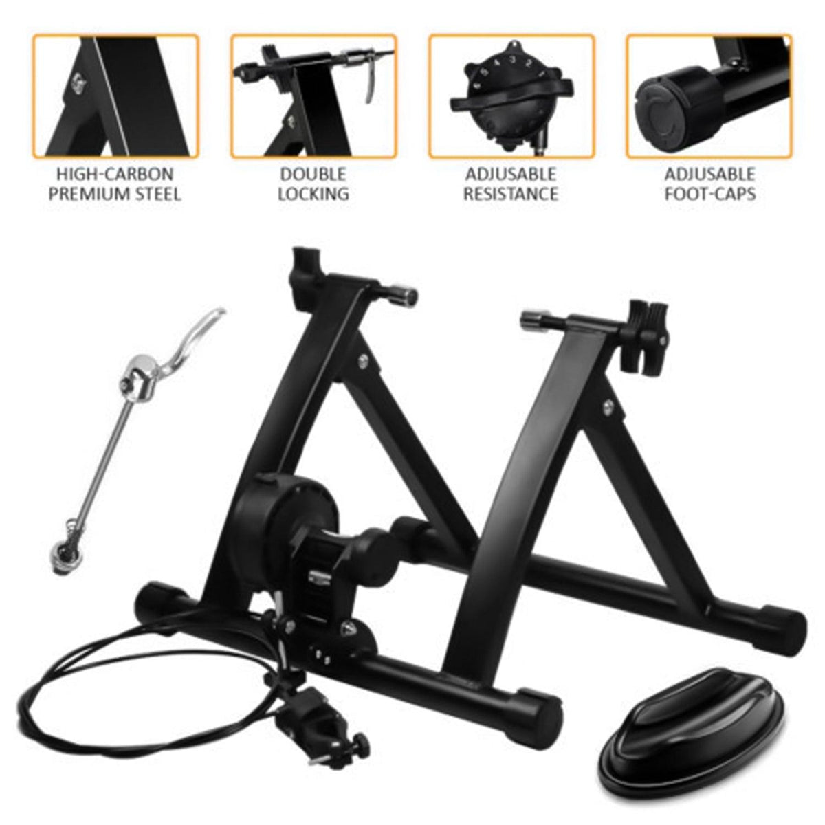 Indoor Bike Trainer Stand UK - Indoor Exercise Bike Trainer Stand Portable Magnetic 6 Level Resistance Training Exercise & Fitness - Tophatter Daily Deals