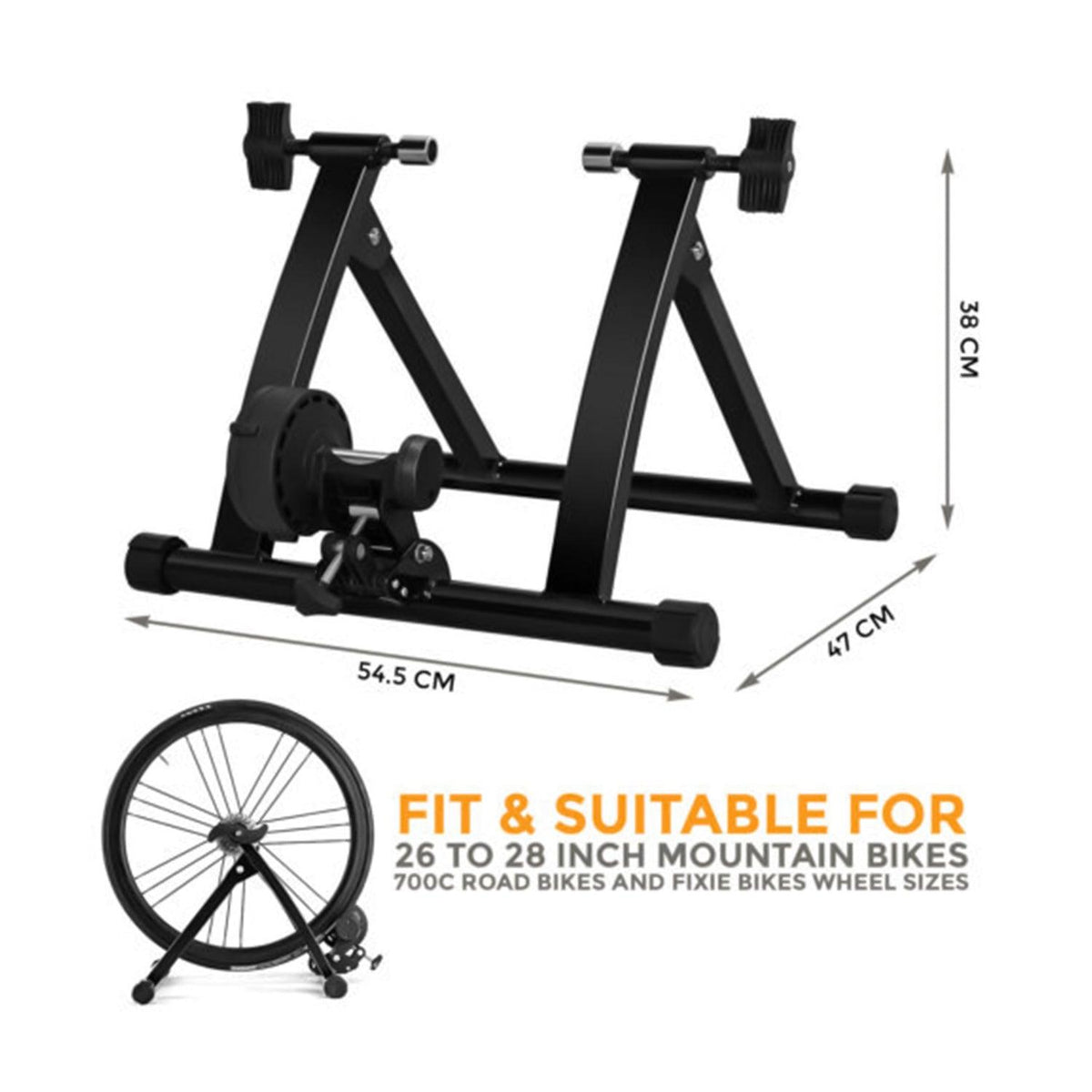 Indoor Bike Trainer Stand UK - Indoor Exercise Bike Trainer Stand Portable Magnetic 6 Level Resistance Training Exercise & Fitness - Tophatter Daily Deals