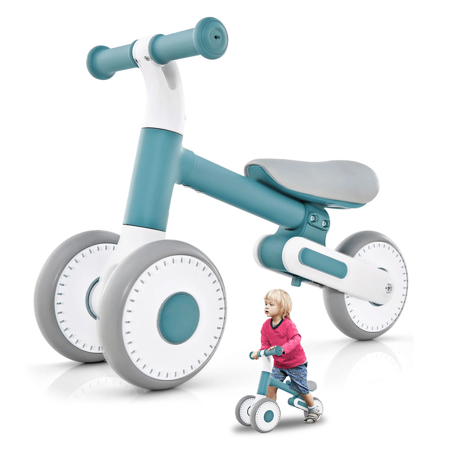Baby Balance Bike - Toddler Walker Training Bicycle with Adjustable Seat Baby & Toddler - Tophatter Daily Deals