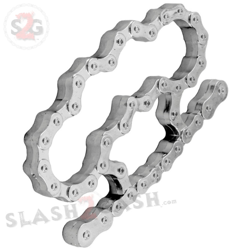 Bike Chain Link Knuckles Heavy Duty Biker Paperweight - Standard Belt Buckle - Tophatter Daily Deals