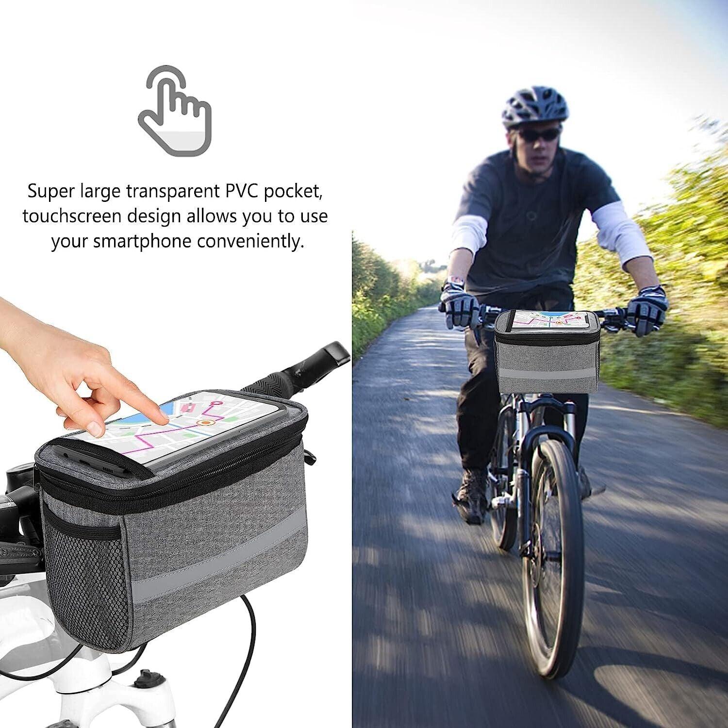 Handlebar Bags for Bikes - Outdoor Bike Handlebar Bag Bicycle Front Waterproof Basket Cycling Organiser UK Cycling - Tophatter Daily Deals