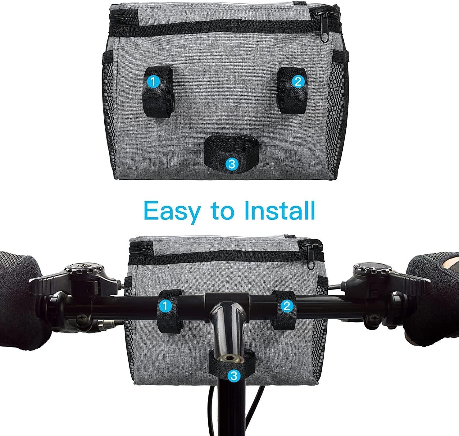 Handlebar Bags for Bikes - Outdoor Bike Handlebar Bag Bicycle Front Waterproof Basket Cycling Organiser UK Cycling - Tophatter Daily Deals