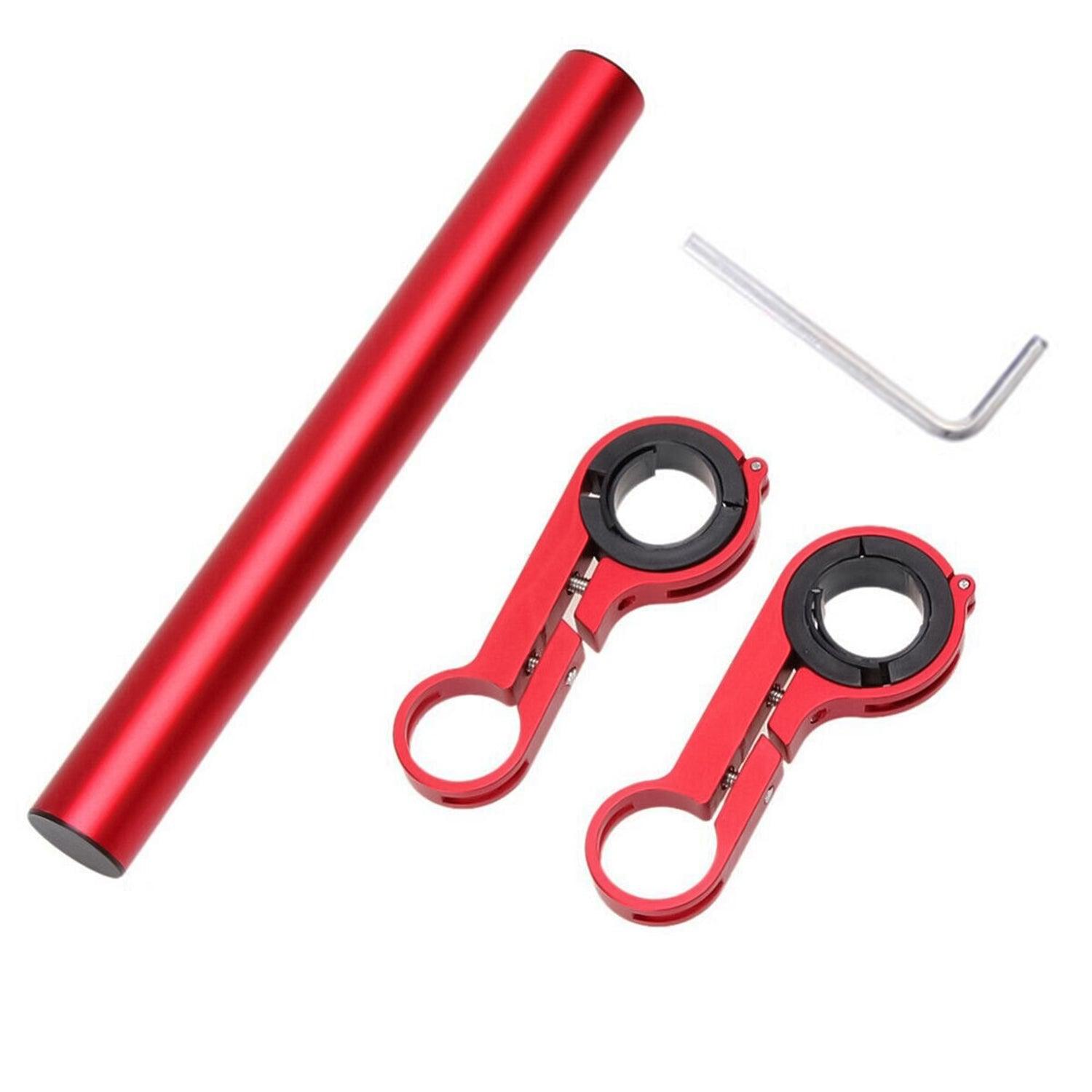 Bike Handlebar Extender - 2PCS Clamp Brackets and 1PC Hex Wrench, Aluminum Universal Bicycle Handlebar Extension for Bicycle Light, Speedometer Cycling - Tophatter Daily Deals