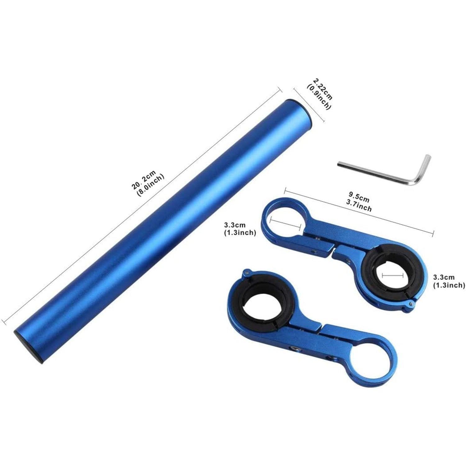 Bike Handlebar Extender - 2PCS Clamp Brackets and 1PC Hex Wrench, Aluminum Universal Bicycle Handlebar Extension for Bicycle Light, Speedometer Cycling - Tophatter Daily Deals