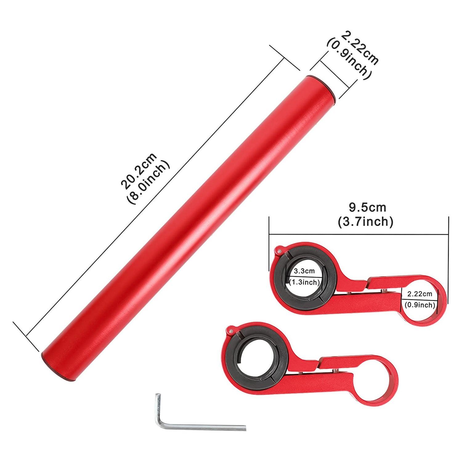 Bike Handlebar Extender - 2PCS Clamp Brackets and 1PC Hex Wrench, Aluminum Universal Bicycle Handlebar Extension for Bicycle Light, Speedometer Cycling - Tophatter Daily Deals