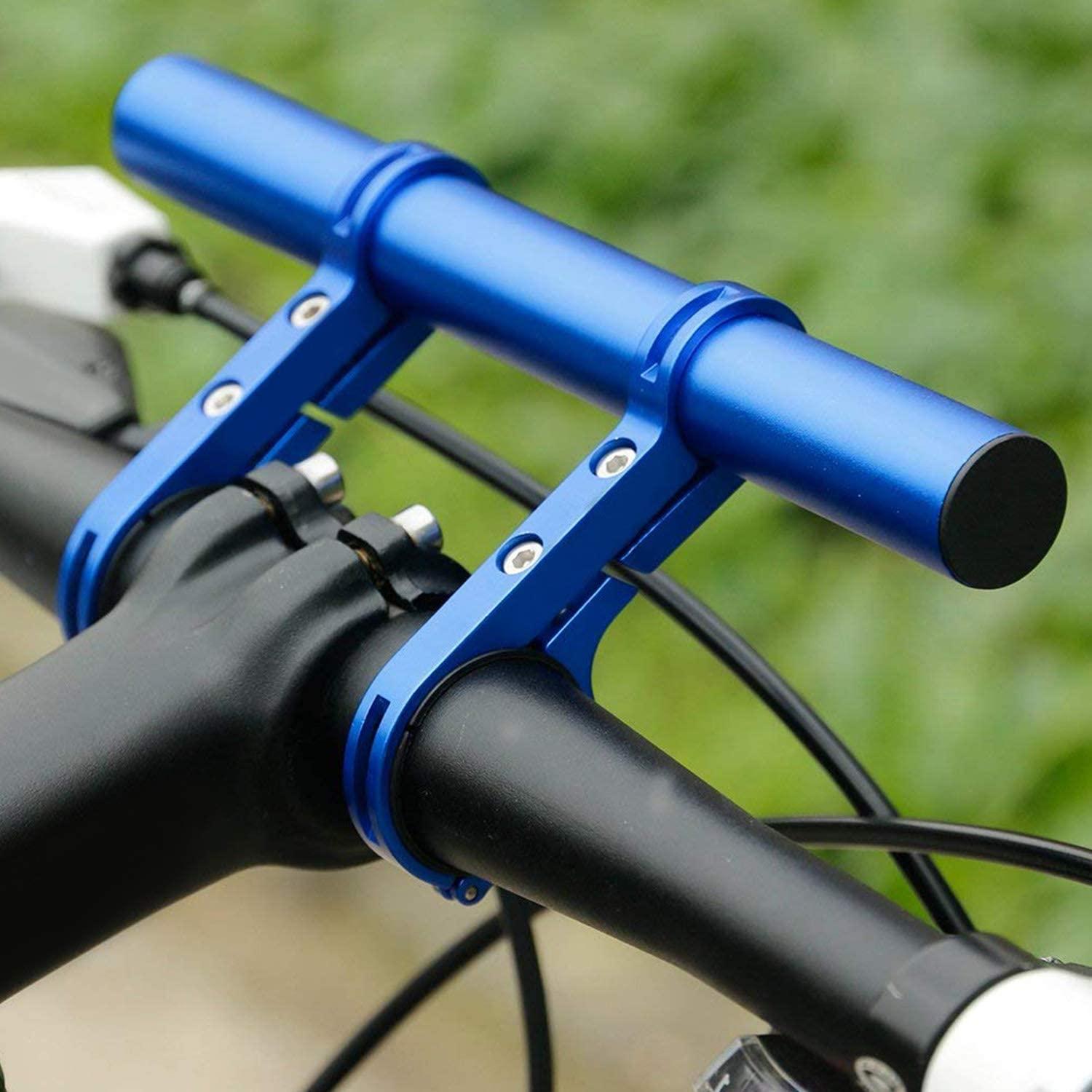Bike Handlebar Extender - 2PCS Clamp Brackets and 1PC Hex Wrench, Aluminum Universal Bicycle Handlebar Extension for Bicycle Light, Speedometer Cycling - Tophatter Daily Deals