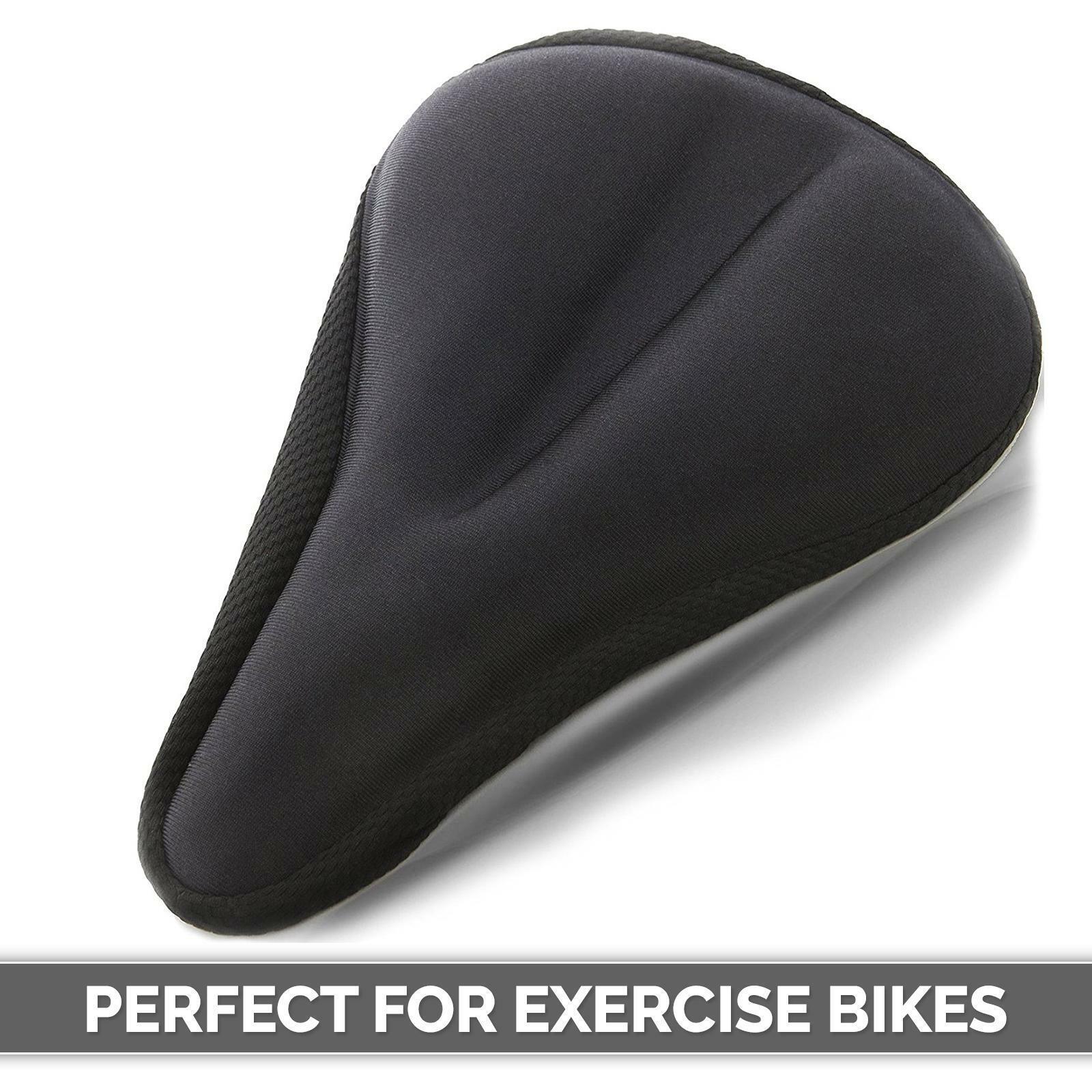 Most Comfortable Bike Saddle - Bike Seat Cover Cushion Padded Bicycle Gel Saddle Extra Comfort Spin Exercise Cycling - Tophatter Daily Deals