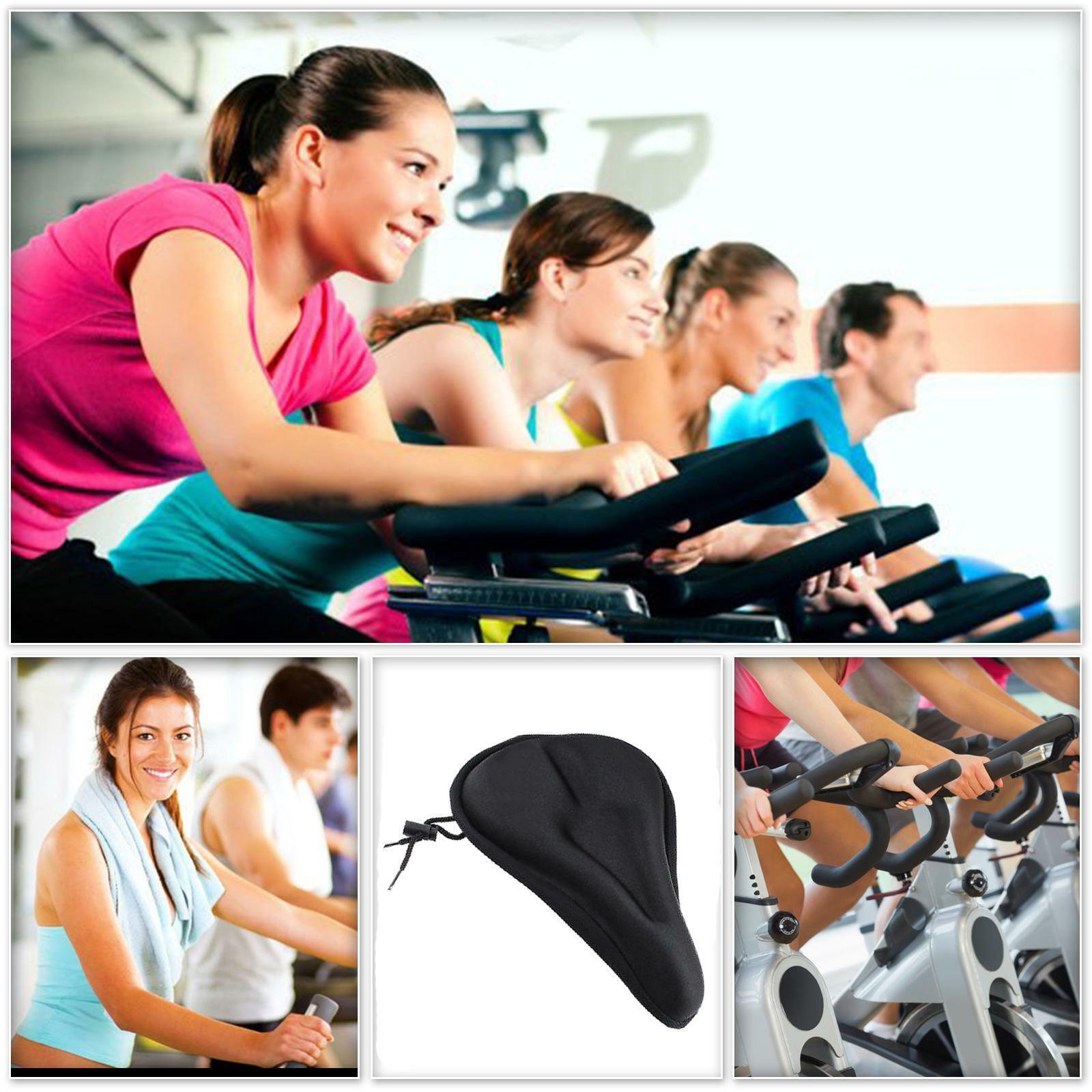 Most Comfortable Bike Saddle - Bike Seat Cover Cushion Padded Bicycle Gel Saddle Extra Comfort Spin Exercise Cycling - Tophatter Daily Deals