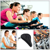Most Comfortable Bike Saddle - Bike Seat Cover Cushion Padded Bicycle Gel Saddle Extra Comfort Spin Exercise Cycling - Tophatter Daily Deals