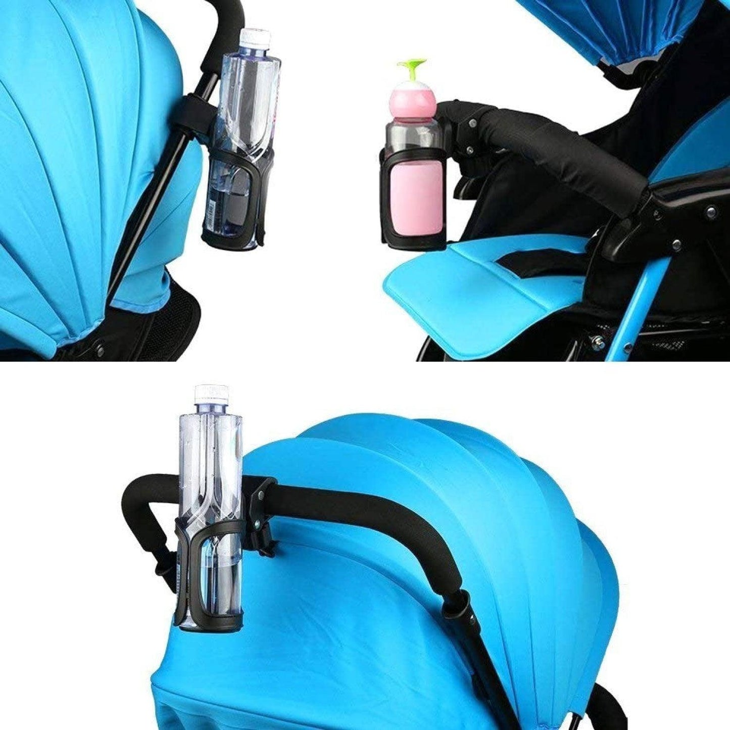 Bike Water Bottle Holder - Universal Bicycle Cup Holder, 360 Degrees Rotating Adjustable for Mountain Bike Stroller (Black) Mountain & Cycling - Tophatter Daily Deals
