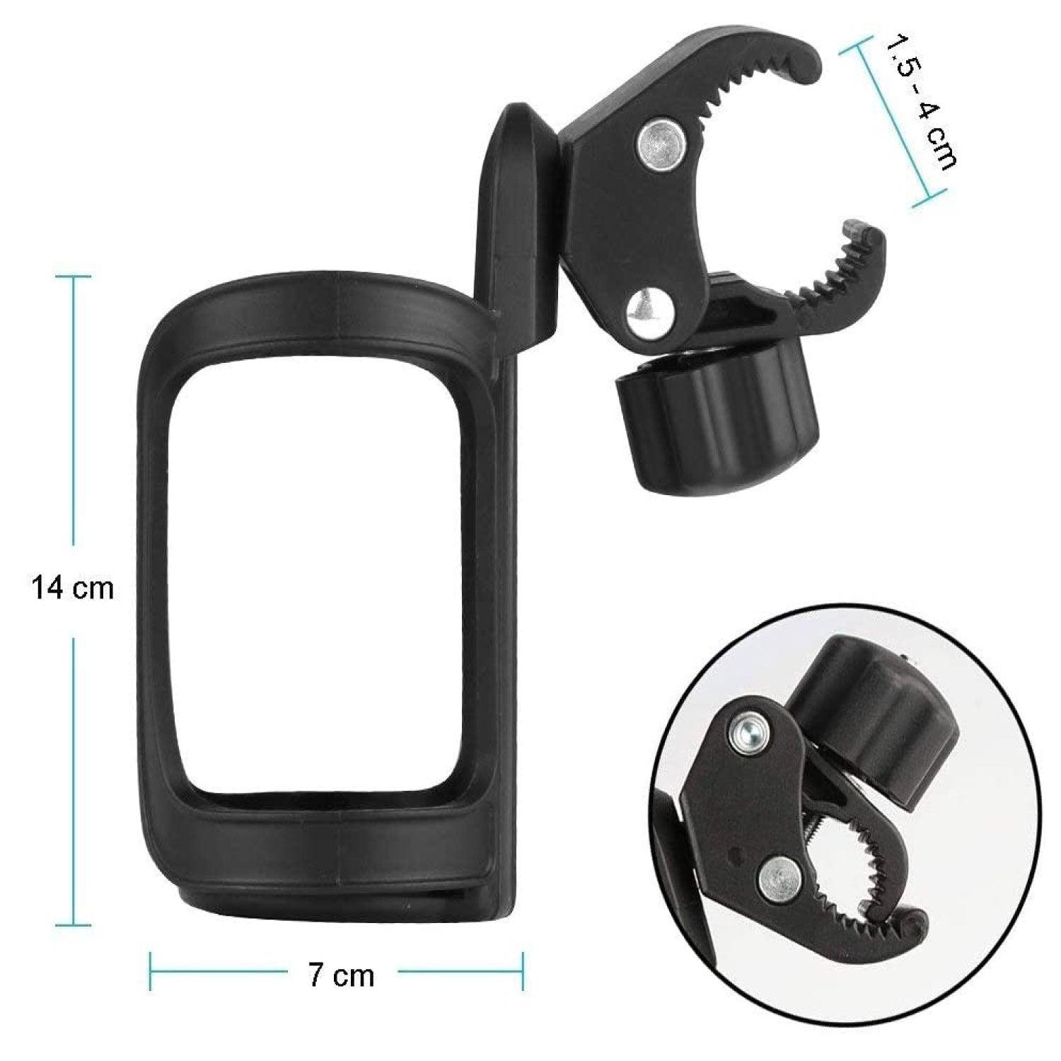 Bike Water Bottle Holder - Universal Bicycle Cup Holder, 360 Degrees Rotating Adjustable for Mountain Bike Stroller (Black) Mountain & Cycling - Tophatter Daily Deals