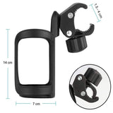 Bike Water Bottle Holder - Universal Bicycle Cup Holder, 360 Degrees Rotating Adjustable for Mountain Bike Stroller (Black) Mountain & Cycling - Tophatter Daily Deals