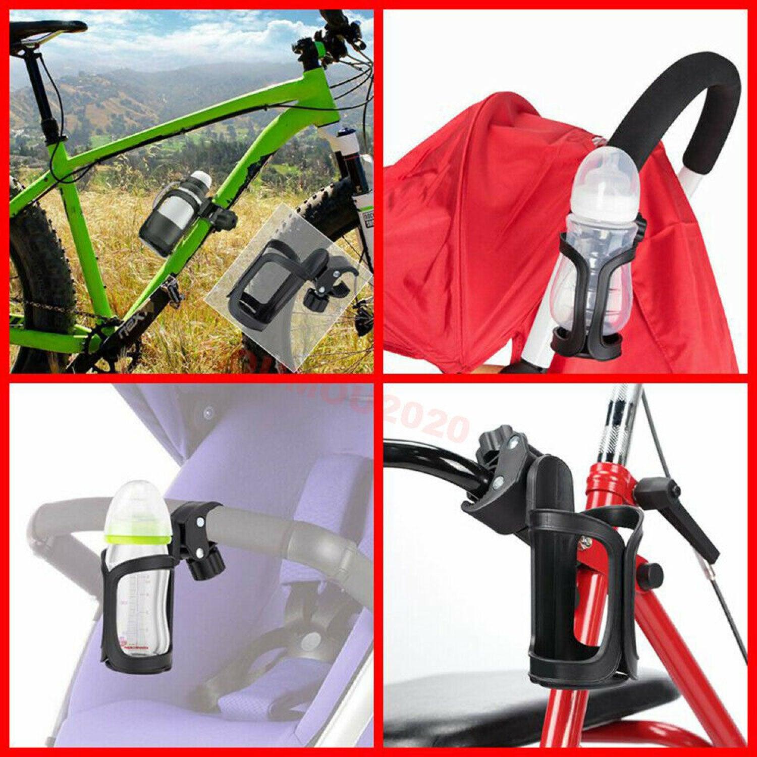 Bike Water Bottle Holder - Universal Bicycle Cup Holder, 360 Degrees Rotating Adjustable for Mountain Bike Stroller (Black) Mountain & Cycling - Tophatter Daily Deals