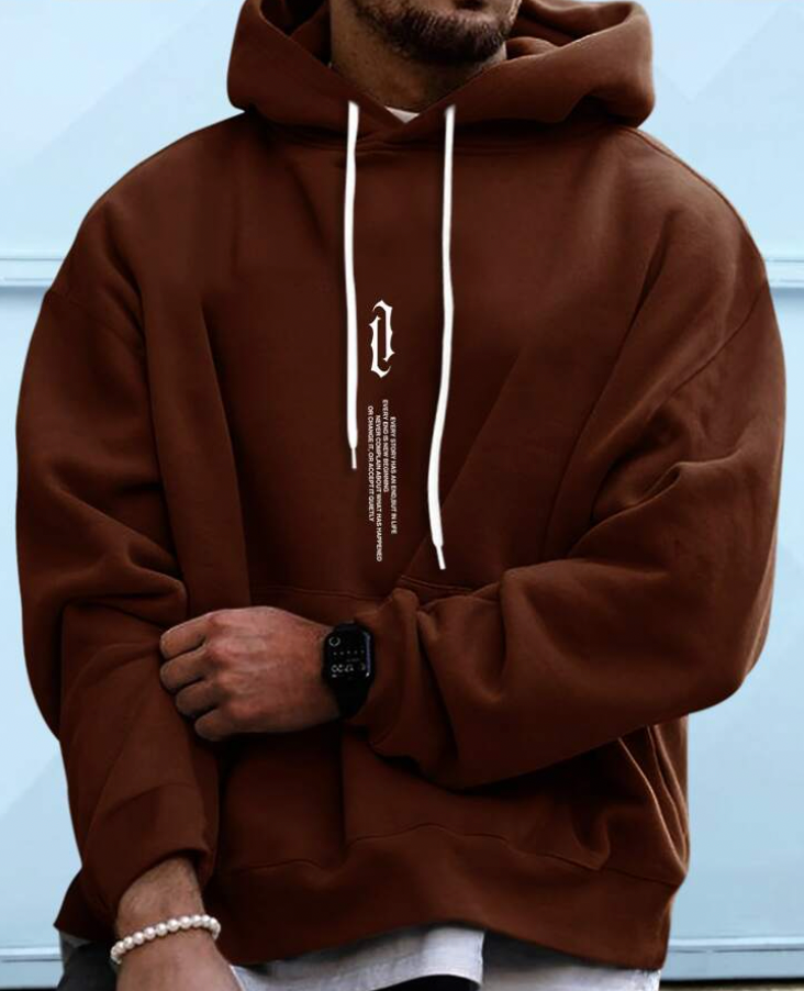 Oversized Cozy Men’s Hoodie - Relaxed Cut, Cotton Blend - Tophatter Daily Deals