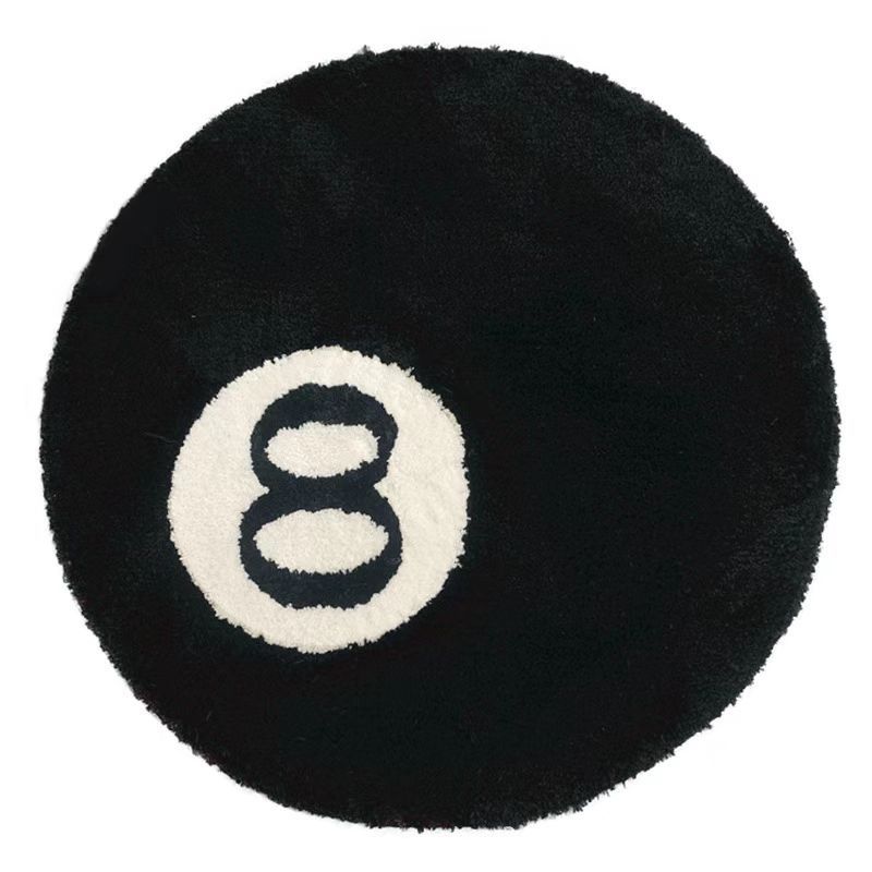 Billiard Ball Bedroom Rug Black No 8 Rugs - Tophatter Daily Deals