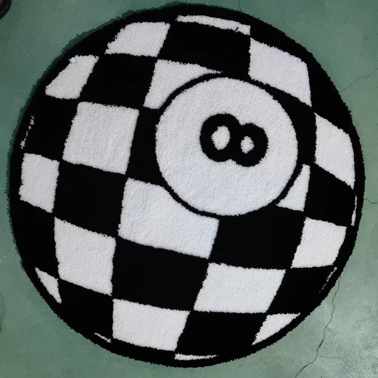 Billiard Ball Bedroom Rug Black Checkered Rugs - Tophatter Daily Deals