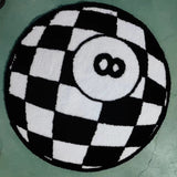 Billiard Ball Bedroom Rug Black Checkered Rugs - Tophatter Daily Deals