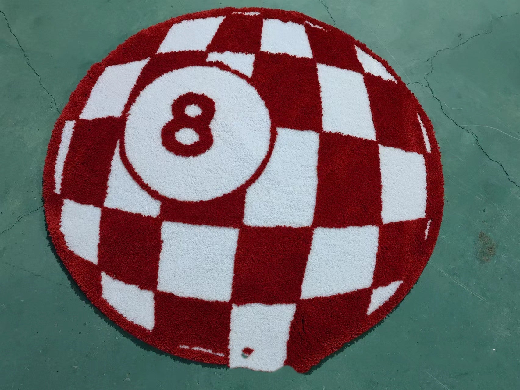 Billiard Ball Bedroom Rug Red Checkered Rugs - Tophatter Daily Deals