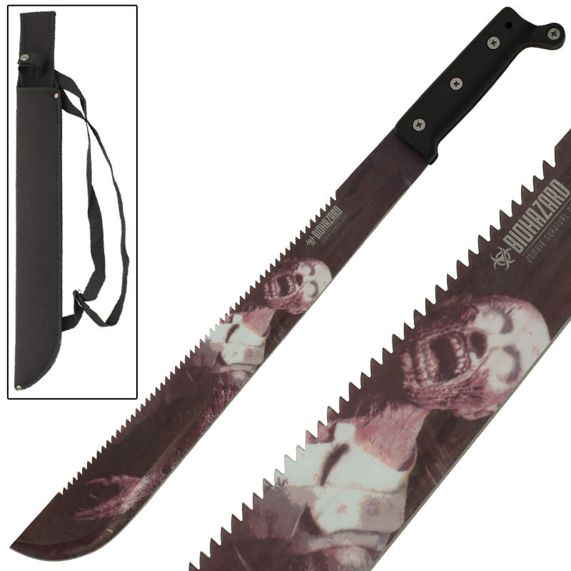 Biohazard Zombie Survival Gear Bush Machete - TOPHATTER'S ARMORY DEALS Collectible Weapons - Tophatter Daily Deals