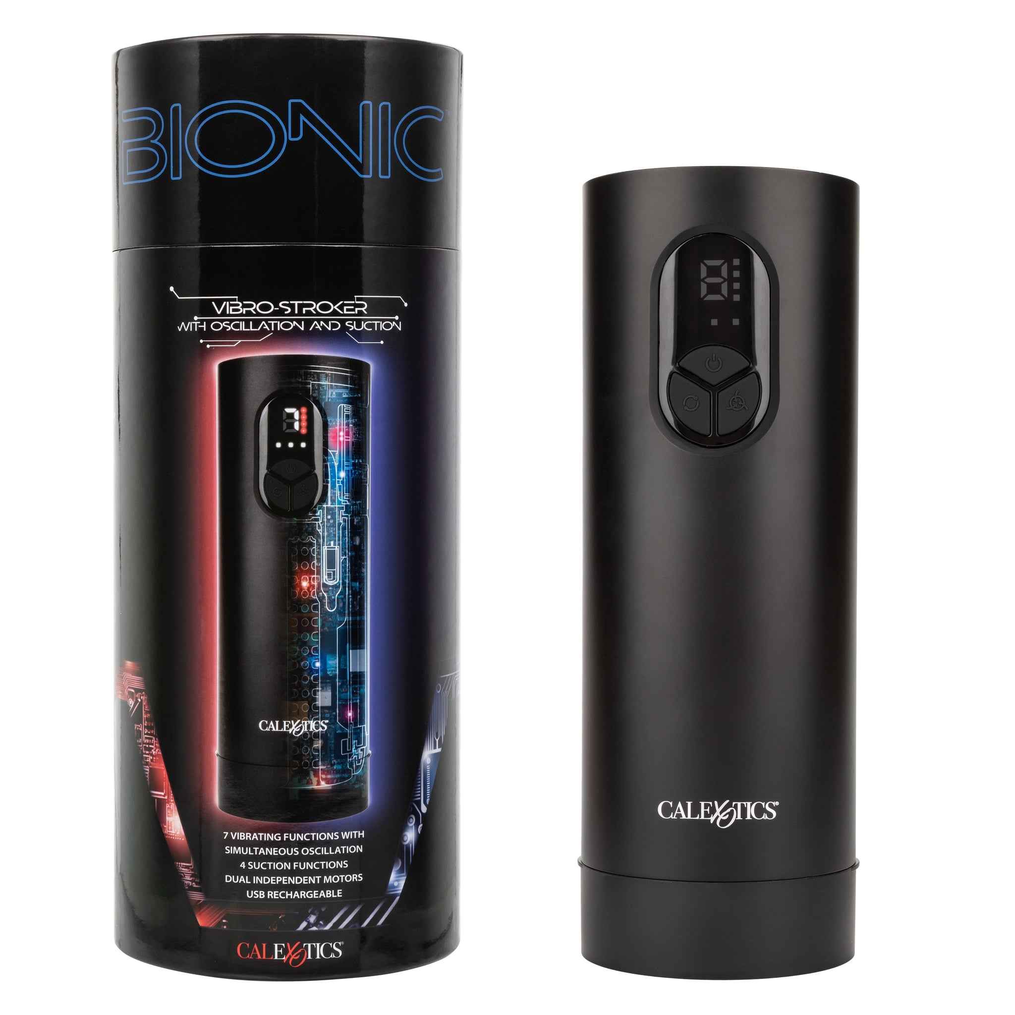 Bionic™ Vibro Stroker with Oscillation and Suction Black Wireless Male Masturbator > Sex Toys For Men > Masturbators Premium - Tophatter Daily Deals
