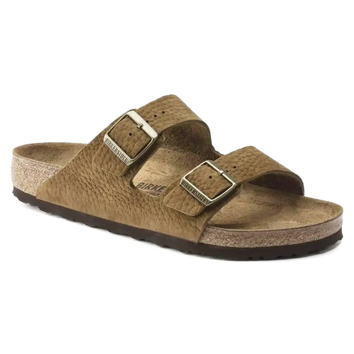 Birkenstock Arizona Nubuck Leather Sandals Desert Buck Tea Regular Wide Footwear - Tophatter Daily Deals
