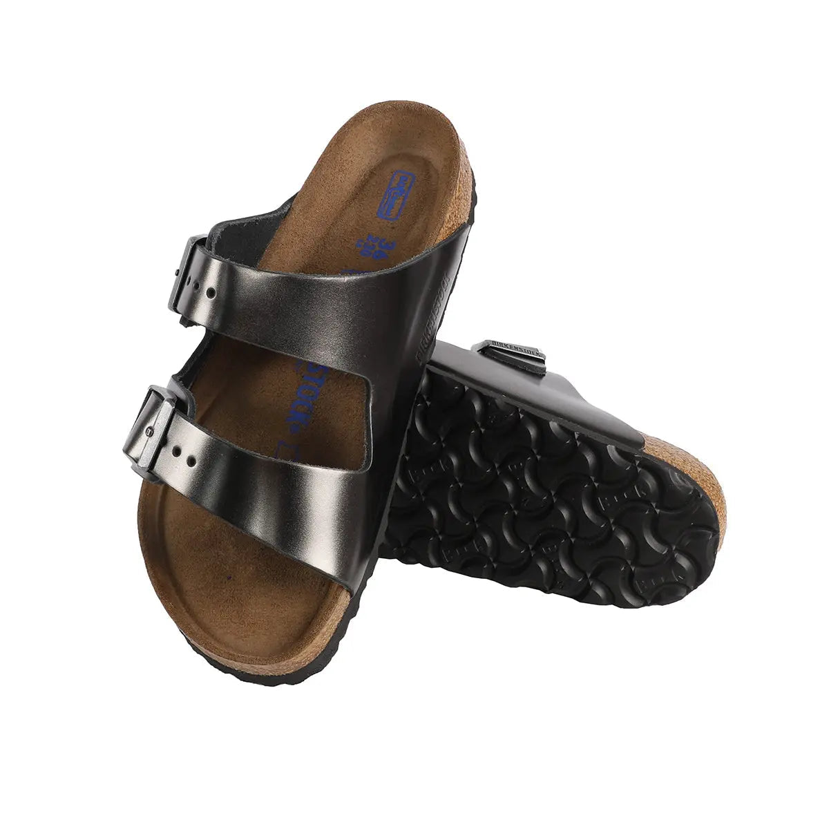 Birkenstock Arizona Soft Footbed Leather Sandals Footwear - Tophatter Daily Deals