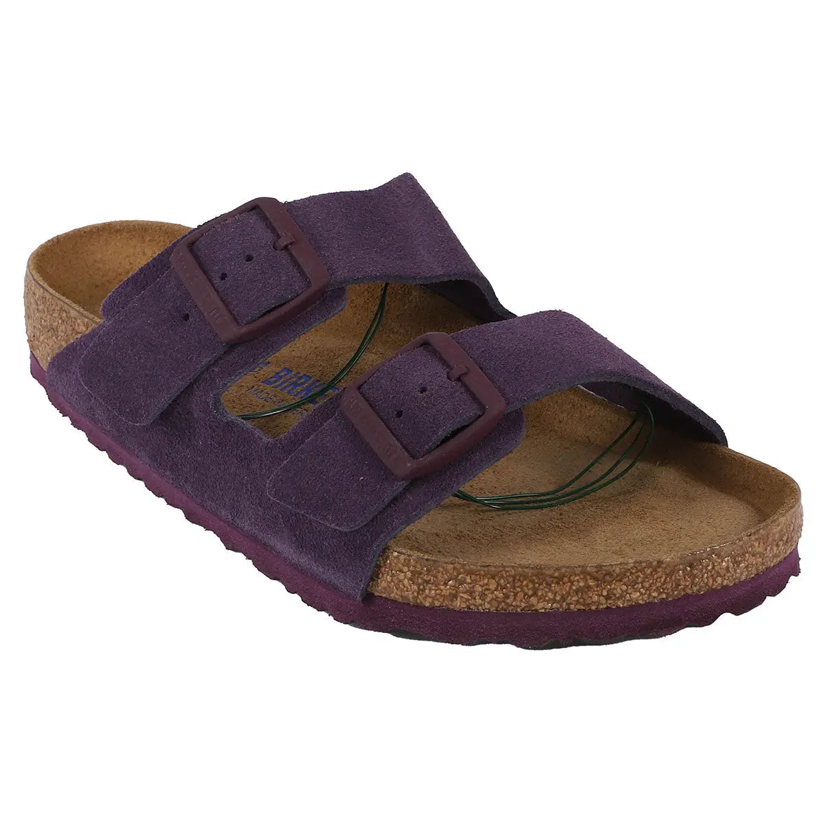 Birkenstock Arizona Soft Footbed Suede Sandals Wine Regular Wide Footwear - Tophatter Daily Deals
