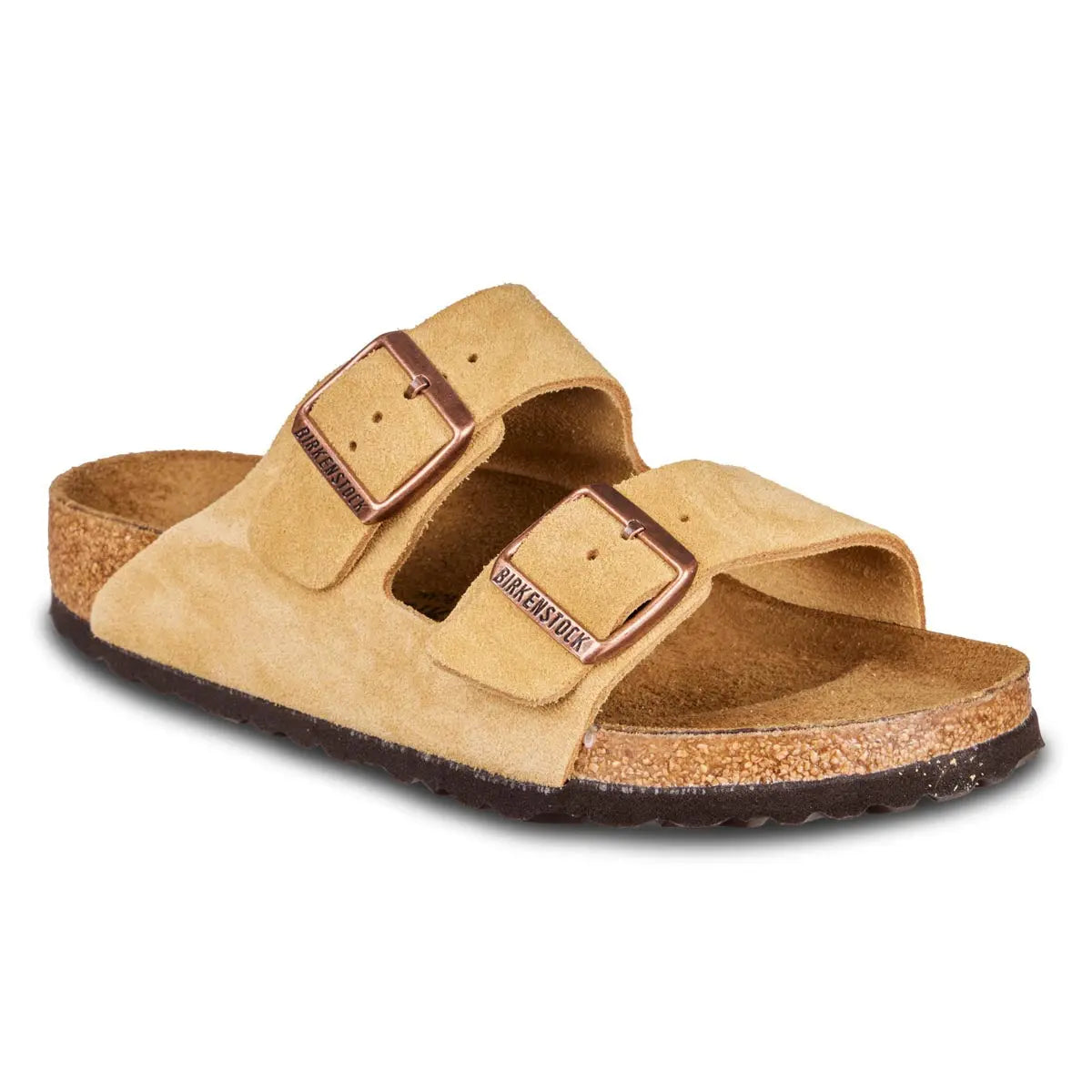 Birkenstock Arizona Suede Leather Sandals Latte Cream Footwear - Tophatter Daily Deals