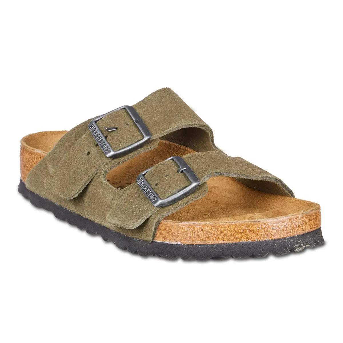 Birkenstock Arizona Suede Leather Sandals Thyme Footwear - Tophatter Daily Deals