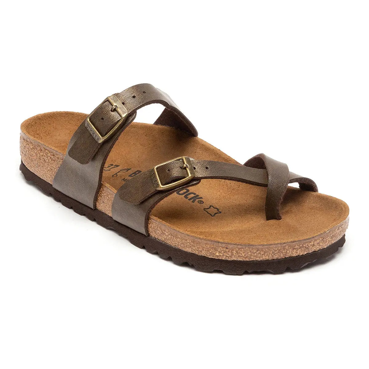 Birkenstock Mayari Birko-Flor Sandals Golden Brown Footwear - Tophatter Daily Deals