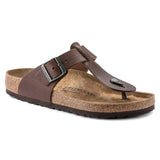 Birkenstock Men's Medina Vintage Natural Leather Sandals Roast Regular Wide Footwear - Tophatter Daily Deals