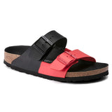 Birkenstock Split Birko-Flor Arizona Sandals Black Poppy Medium Narrow Footwear - Tophatter Daily Deals