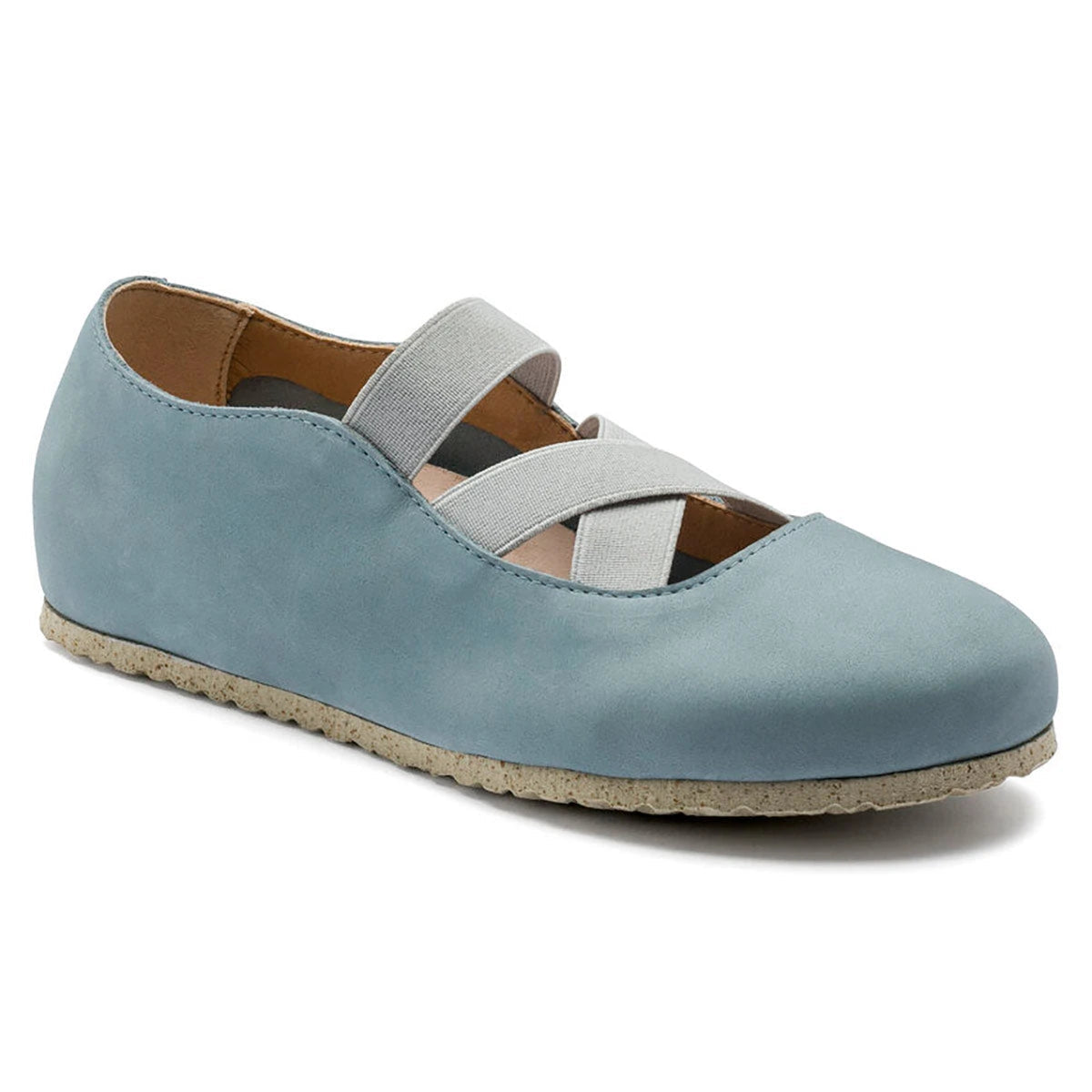 Birkenstock Women's Santa Ana Nubuck Shoes Lead 37 Medium Narrow Footwear - Tophatter Daily Deals