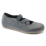 Birkenstock Women's Santa Ana Nubuck Shoes Whale Gray Medium Narrow Footwear - Tophatter Daily Deals