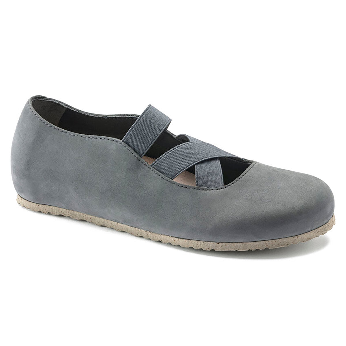 Birkenstock Women's Santa Ana Nubuck Shoes Whale Gray Medium Narrow Footwear - Tophatter Daily Deals
