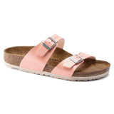 Birkenstock Women's Sydney Graceful Birko-Flor Sandals Coral Peach Regular Wide Footwear - Tophatter Daily Deals