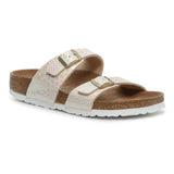 Birkenstock Women's Sydney Vegan Birko-Flor Sandals Cream Snake Medium Narrow Footwear - Tophatter Daily Deals